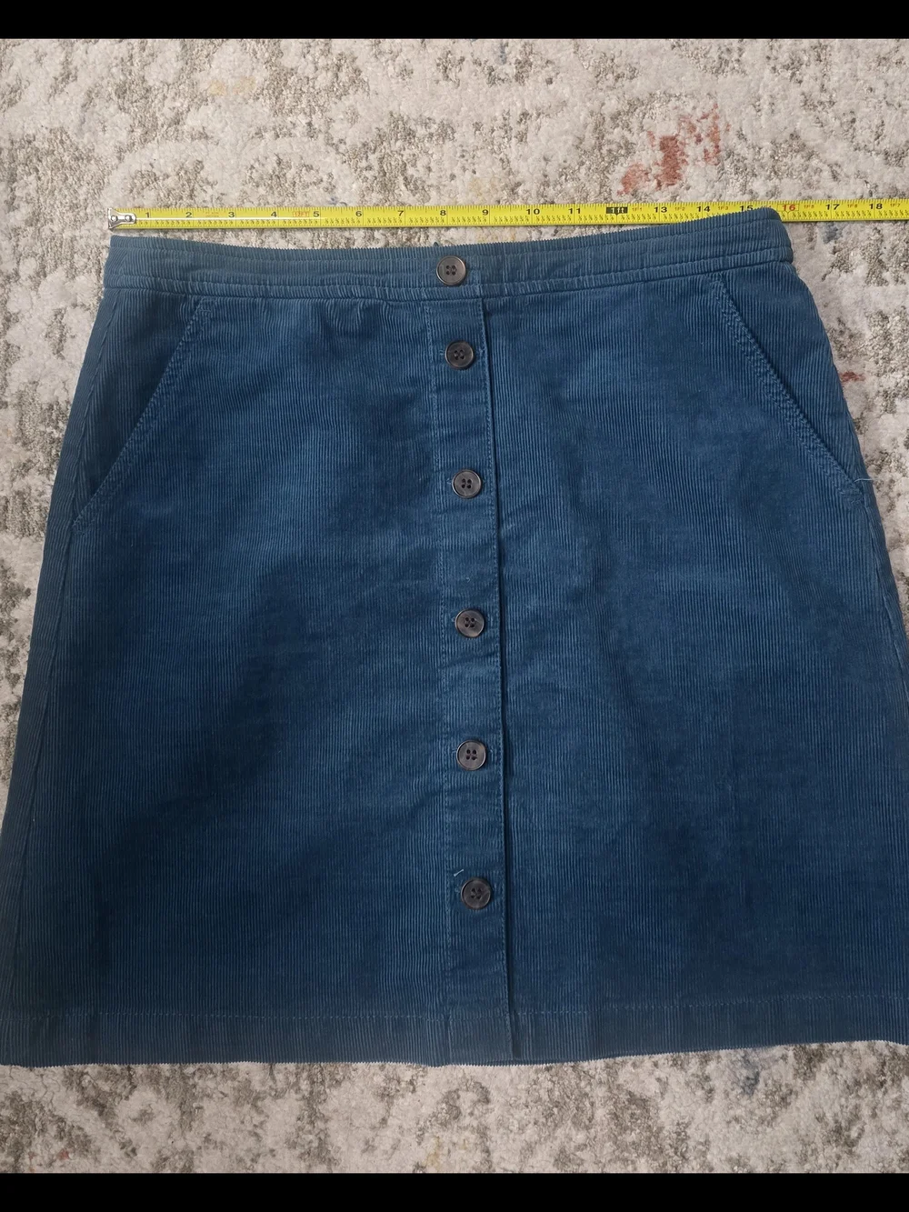 J. Crew Corduroy Teal Button-Front Mini Skirt NWT Size 8